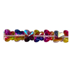 10mm Butterfly Glass Crystal Green Blossom