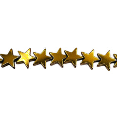 9mm Star Hematite Gold