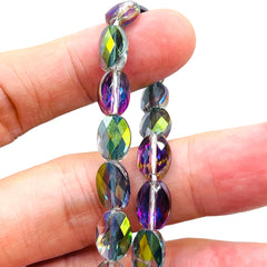 10x8mm Oval Glass Crystal Violet Dream