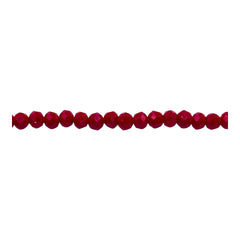 4mm Thunder Polish Glass Crystal Roundel Cut Ruby Jade