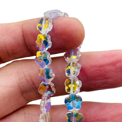 8mm Flower Glass Crystal Super AB