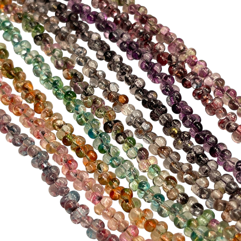 4.5mm Thunder Polish Glass Crystal Peanut Smokey Gray