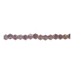 4mm Hexagon Glass Crystal Peach AB