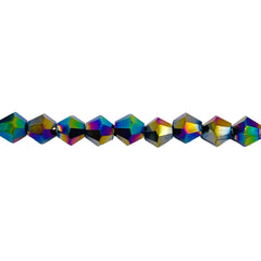 6mm Thunder Polish Glass Crystal Bicone Rainbow