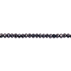 3mm Thunder Polish Glass Crystal Roundel Cut Silver