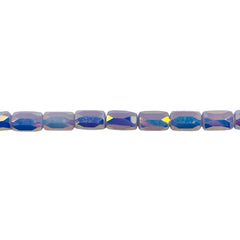 6x4mm Cylinder Glass Crystal Gray Jade Super AB