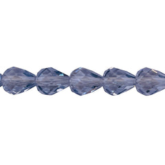 9x8mm Teardrop Glass Crystal Gray Blue