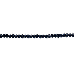 3mm Thunder Polish Glass Crystal Roundel Cut Hematite