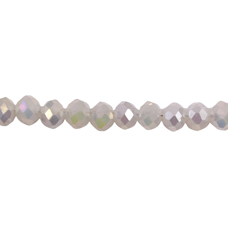 6mm Thunder Polish Glass Crystal Roundel Cut Lt. Gold Opal