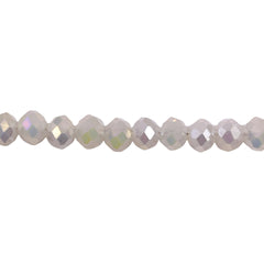 6mm Thunder Polish Glass Crystal Roundel Cut Lt. Gold Opal