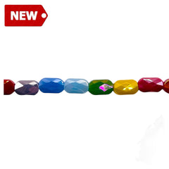 7x4mm Flat Rectangle Glass Crystal Rainbow
