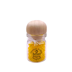 3mm Thunder Polish Glass Crystal Bicone Yellow Gold Bottle