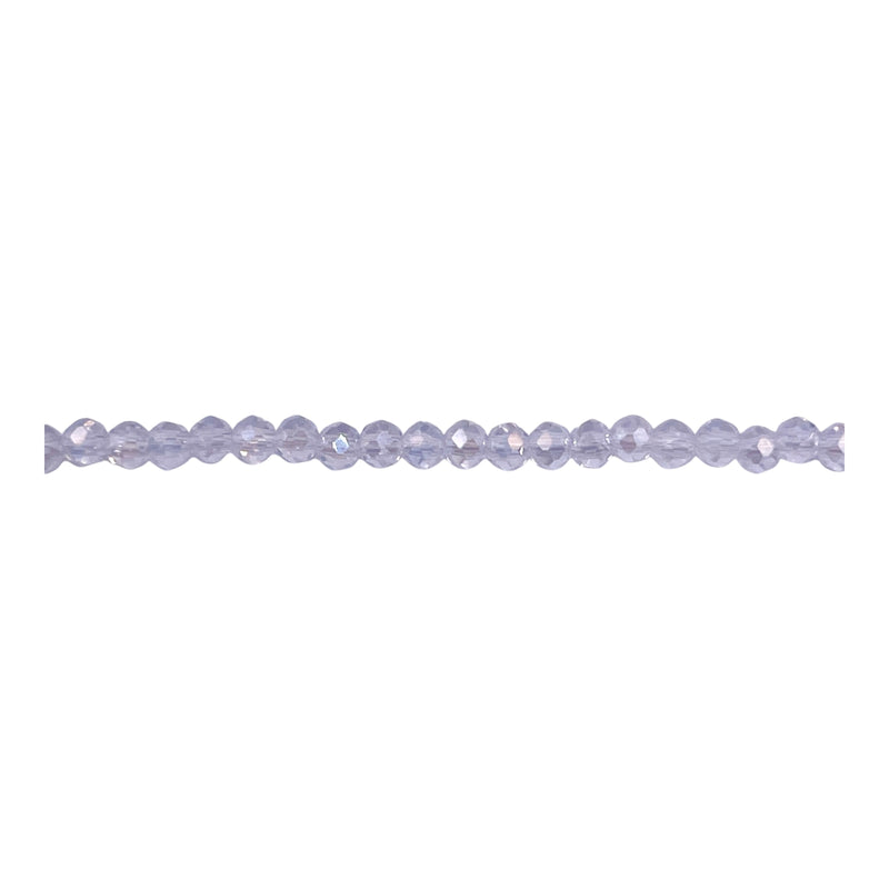 3mm Thunder Polish Glass Crystal Roundel Cut Opal AB