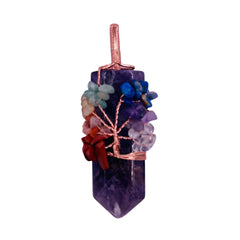70x20mm Amethyst Wire Wrapped Pendant