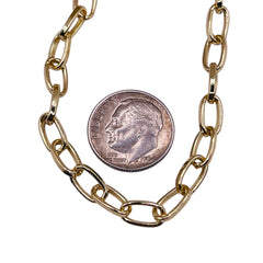 Losolo 9x5mm Stainless Steel Chain 18K Gold Plated
