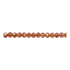 4mm Thunder Polish Glass Crystal Roundel Cut Gold Plated Jade