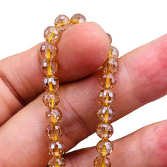6mm Thunder Polish Round Disco Gold Champagne Shine
