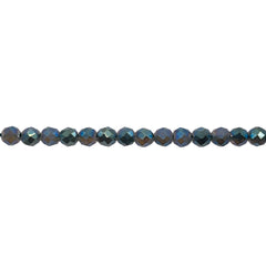 4mm Thunder Polish Round Cut Gray Jade Green Magic