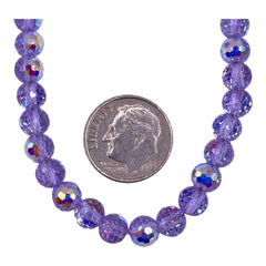 6mm Thunder Polish Round Disco Cut Lt. Purple Super AB