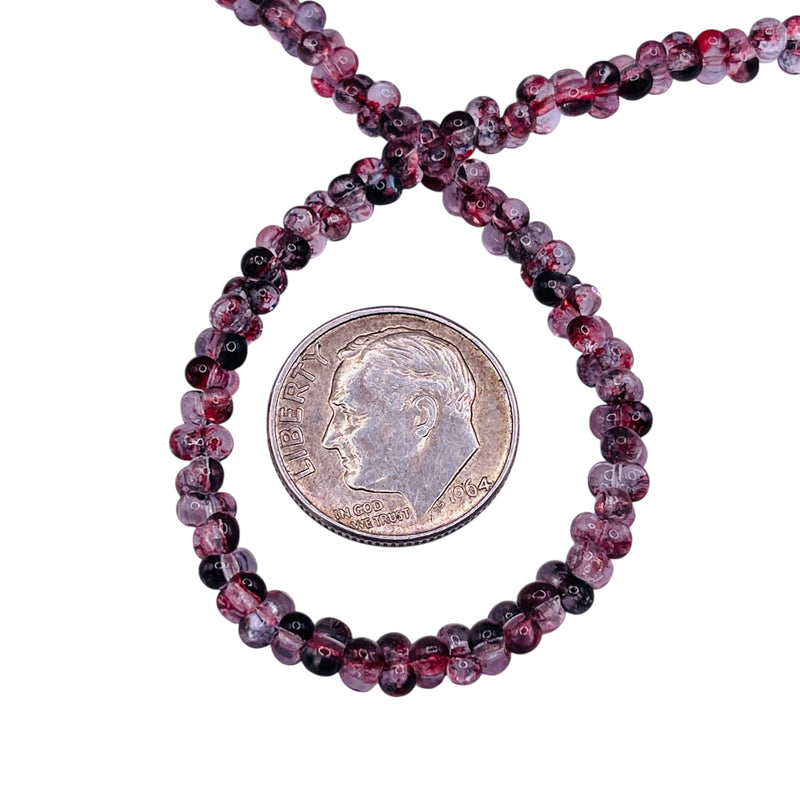 4.5mm Thunder Polish Glass Crystal Peanut Twilight Plum