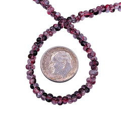 4.5mm Thunder Polish Glass Crystal Peanut Twilight Plum