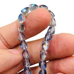 7x6mm Triangle Glass Crystal Magic Blue