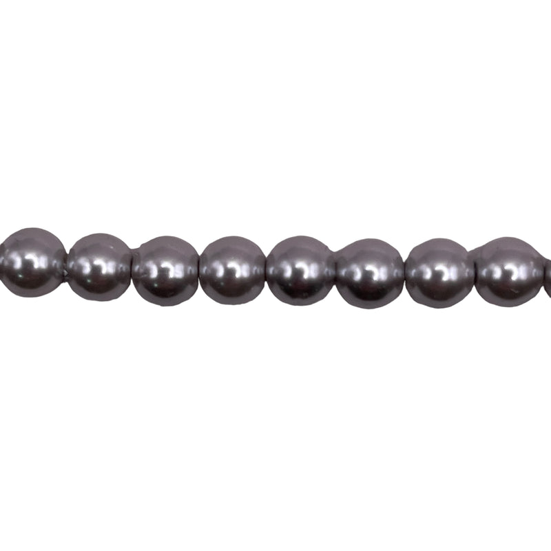 6mm Round Shell Pearl Gray