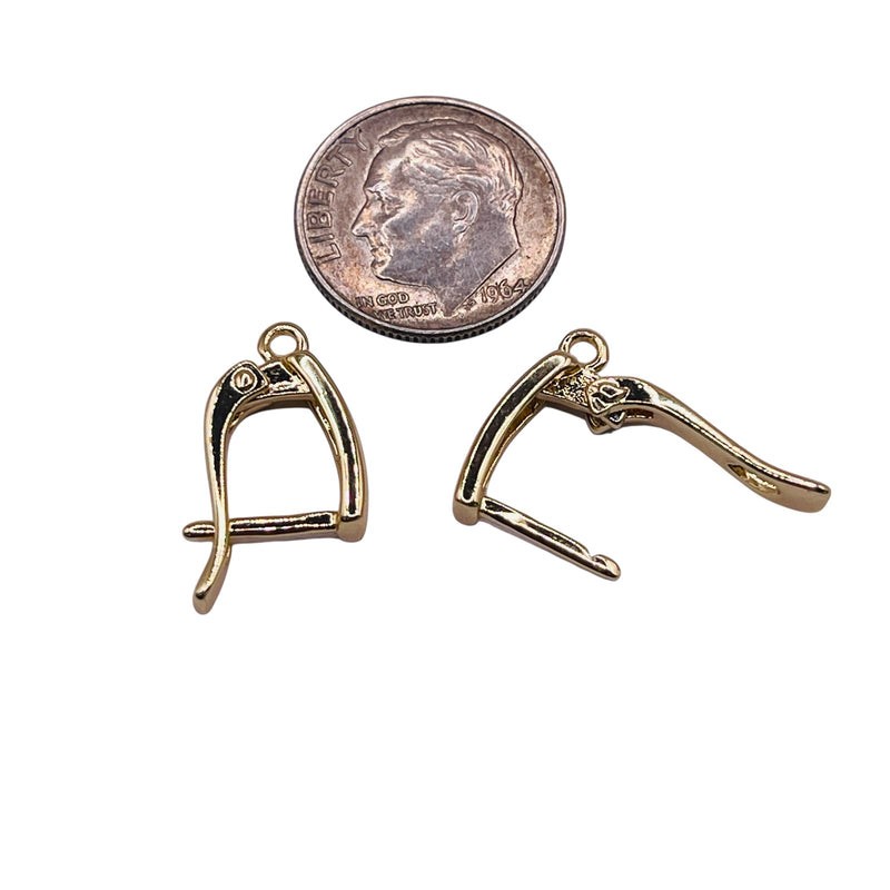 18mm Designer Leverbacks 18K Gold Plated