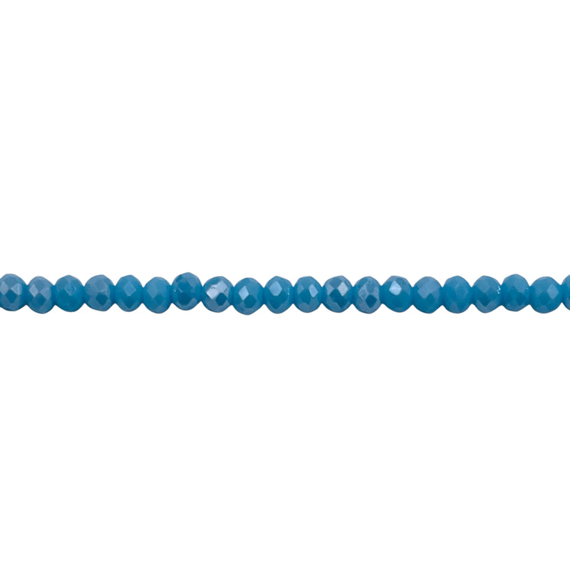 3mm Thunder Polish Glass Crystal Roundel Cut Sky Jade AB