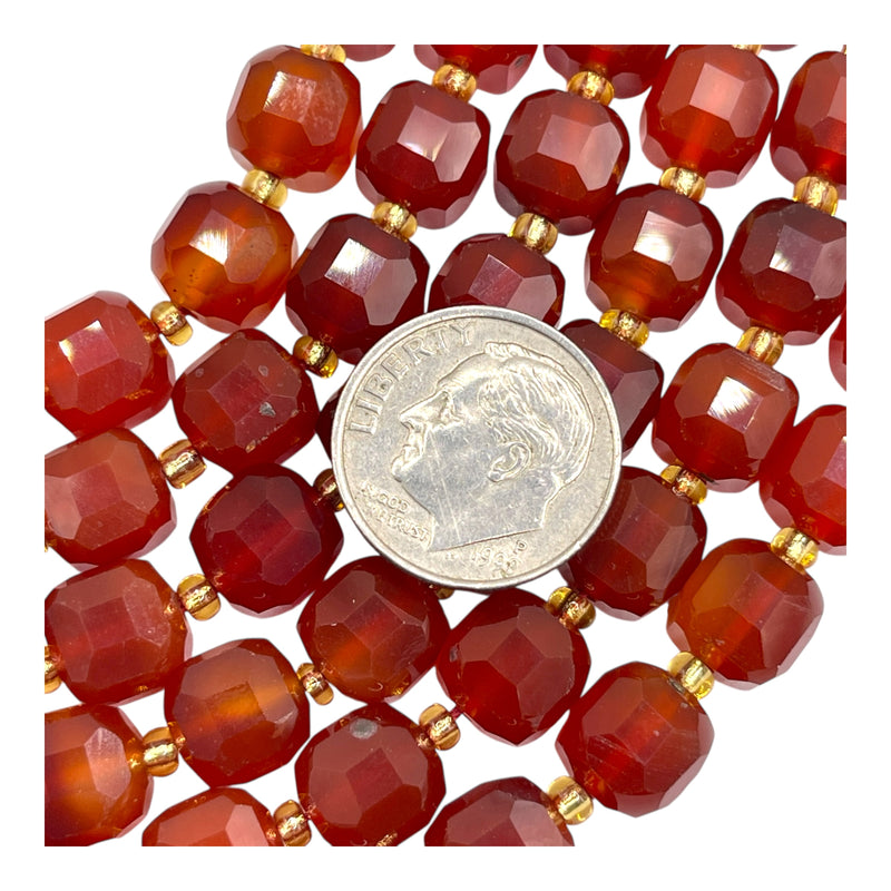 8mm Cube Red Agate