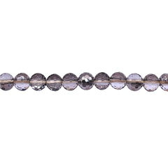 6mm Thunder Polish Round Disco Cut Silver Gray