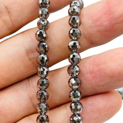 6mm Thunder Polish Round Disco Cut Silver Shine