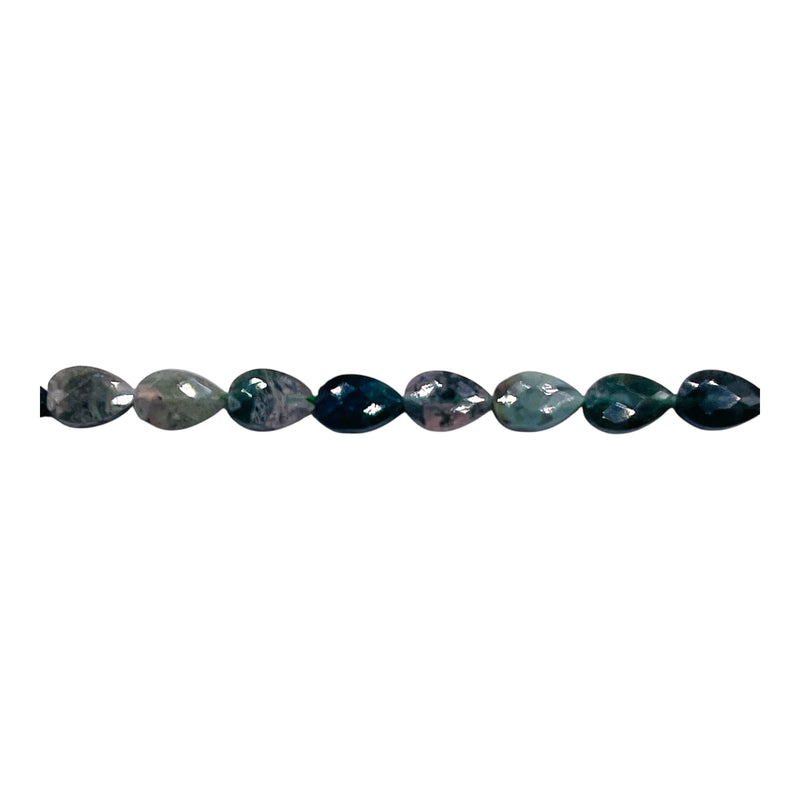 6x4mm Teardrop Cut Indian Moss Agate