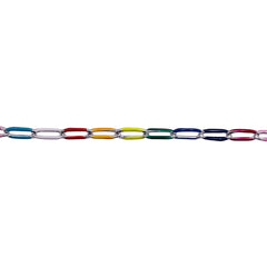 Losolo 6.5x2.8mm Stainless Steel Chain Rainbow