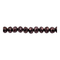 6mm Thunder Polish Glass Crystal Roundel Cut Dark Copper