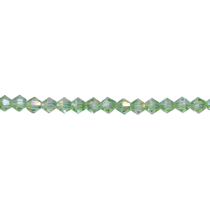 4mm Thunder Polish Glass Crystal Chrysolite AB