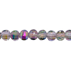 8mm Lantern Glass Crystal Green Blossom