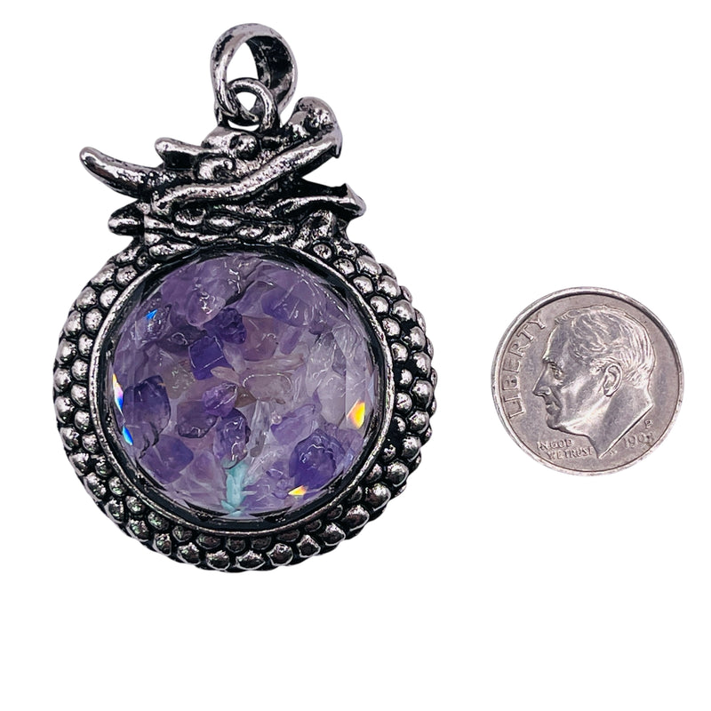 Amethyst Dragon Pendant