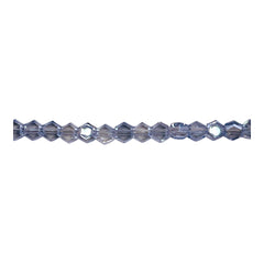 4mm Hexagon Glass Crystal Gray Blue