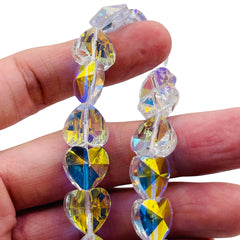 14mm Heart Glass Crystal Super AB