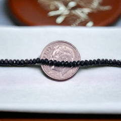 2mm Thunder Polish Glass Crystal Roundel Cut Hematite