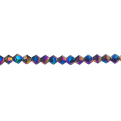 4mm Thunder Polish Glass Crystal Bicone Rainbow