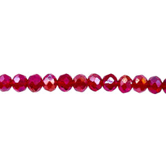 6mm Thunder Polish Glass Crystal Roundel Cut Med Siam AB