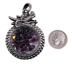 Garnet Dragon Pendant