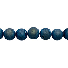 8mm Druzy Round Magic Blue