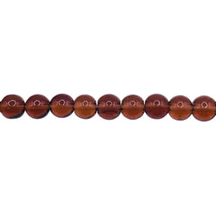 6mm Thunder Polish Round Mid. Smoked Topaz