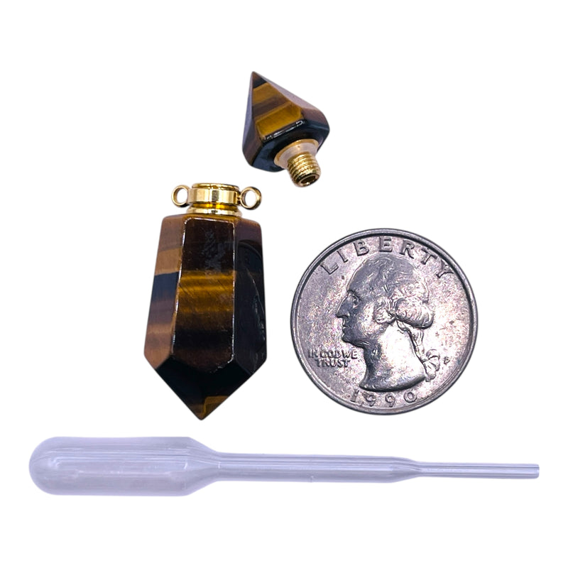 42x15mm Perfume Holder Tiger Eye Pendant
