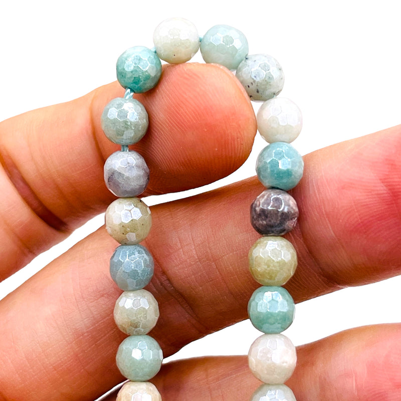 8mm Round Cut Amazonite Shine