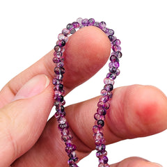 4.5mm Thunder Polish Glass Crystal Peanut Amethyst