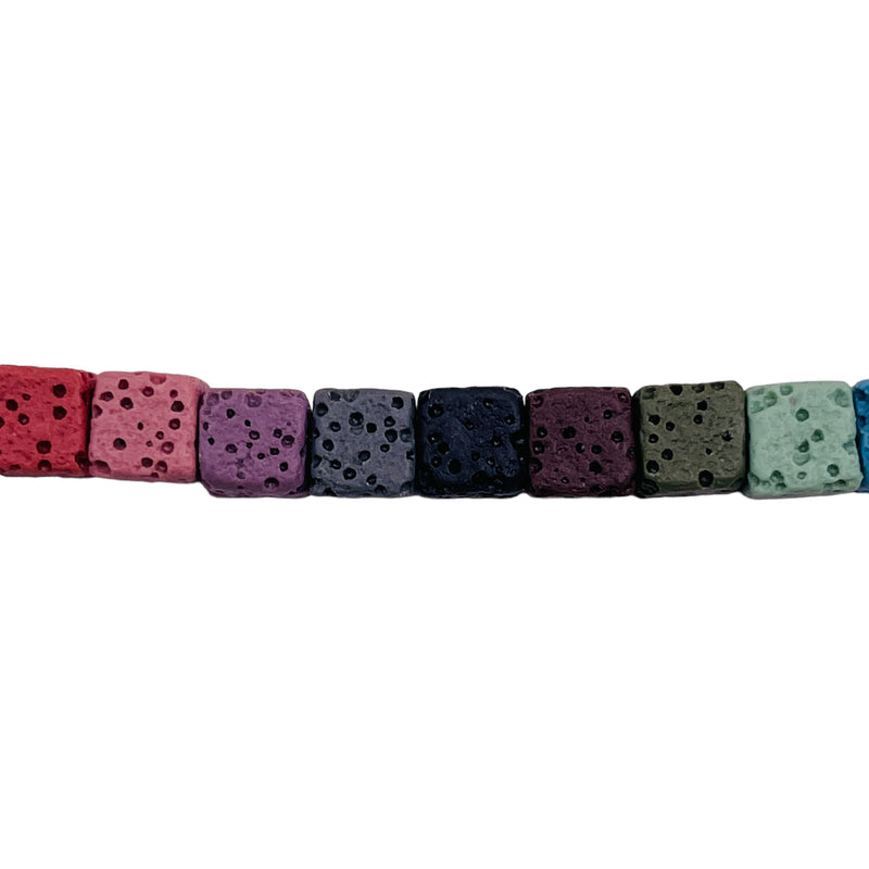 7mm Cube Lava Multi Colors